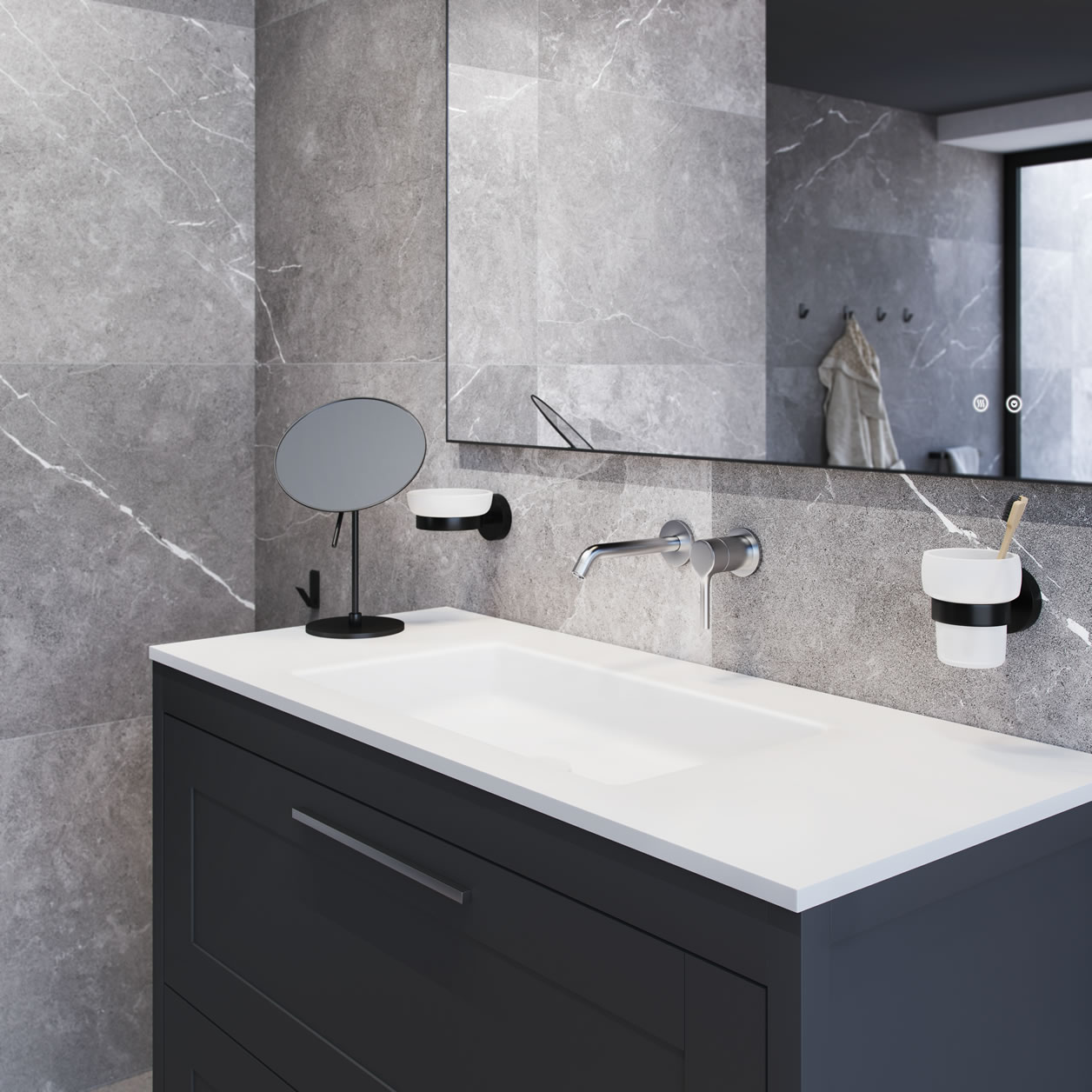 Cómo colocar los accesorios en un baño pequeño