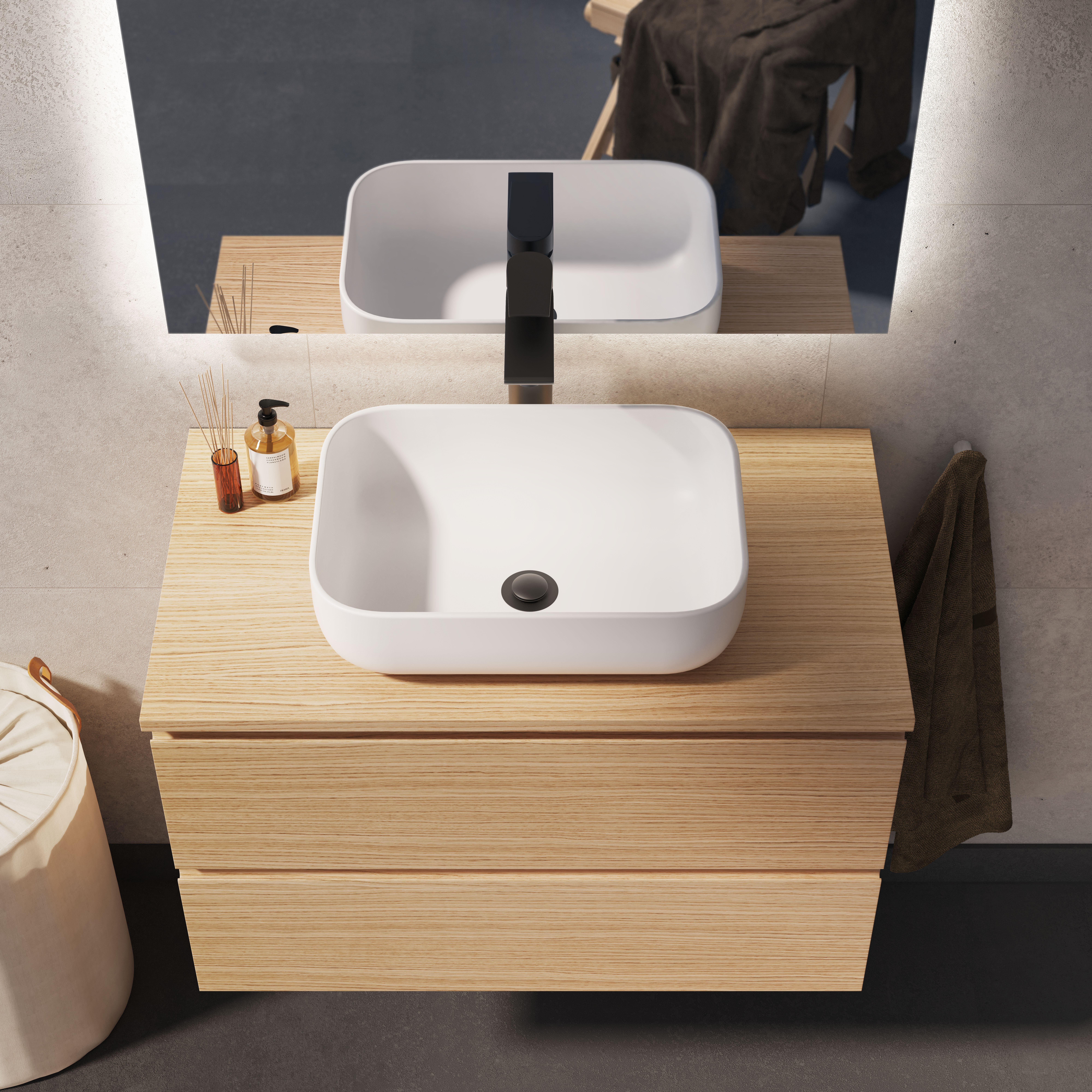 Lavabos de porcelana para baño rustico