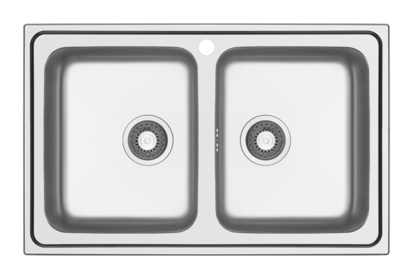 FREGADERO ATLAS DOBLE INOX PULIDO