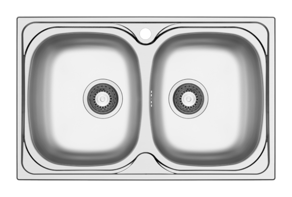 FREGADERO THALÍA DOBLE INOX PULIDO